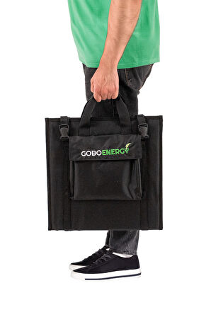 120w Katlanabilir Solar Panel Çanta | Siyah Renk | Taşınabilir Hızlı Şarjlı Güneş Paneli