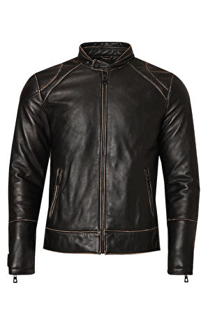 VINTAGE DERİ MOTOSİKLET MONTU