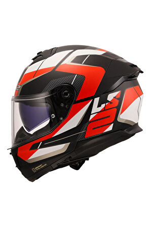 Stream 2 Road Full Face Motosiklet Kaskı  Kırmızı Beyaz Siyah