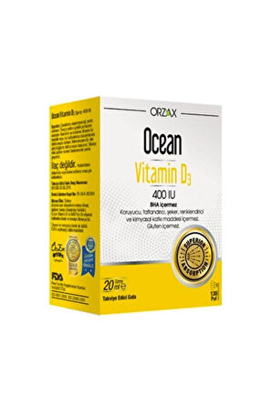 Ocean Vitamin D3 400 Iu Oral Sprey 20 ml