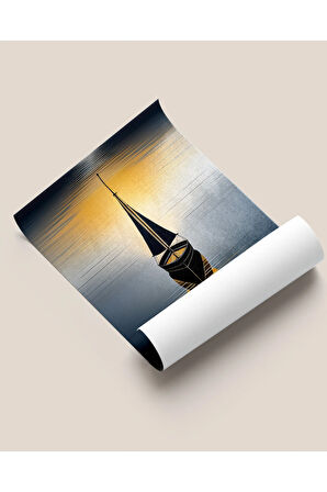 Çerçevesiz Poster Sarı Gemi