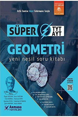 Armada YKS TYT AYT Geometri Süper Soru Kitabı Yeni Nesil / Armada Yayınları / 9786052723821