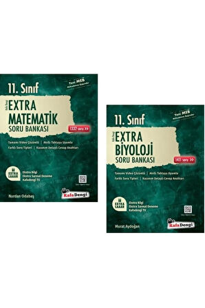 Kafadengi 11. Sınıf Matematik + Biyoloji Extra Soru Bankası Seti 2 Kitap 2023
