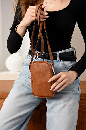 Lüks Günlük Telefonluk Anahtarlık Omuz Çantası Yumuşak Deri