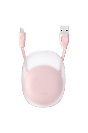 Lets Go Little 2a Makaralı 100 Cm Type-c Kablo Pembe