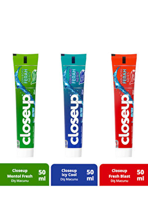 Diş Macunu Fresh Blast 50 ml Diş Macunu Icy Cool 50 ml Diş Macunu Mentho