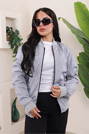 KADIN TAM KALIP  BOMBER CEKET