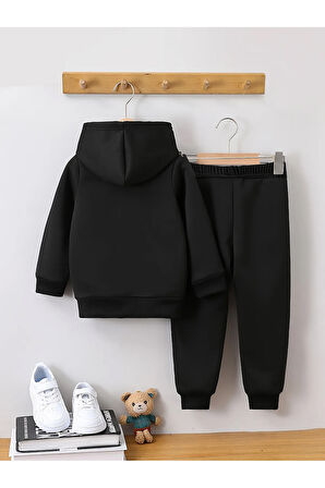 Kuromi Kız Çocuklar İçin Premium 3. İplik Compact Sweatshirt & Eşofman Takımı - 2 Parça Spor Takım
