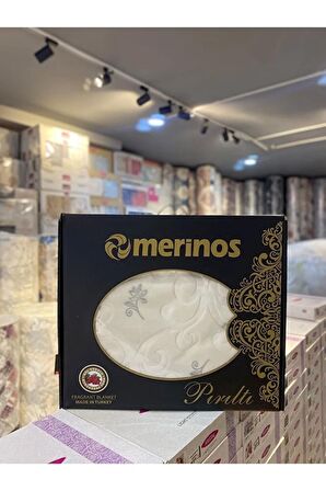 Merinos Pırıltı Çift Kişilik Battaniye ( Simli) KEMİK SİLVER Renk Tek Ebat Beden