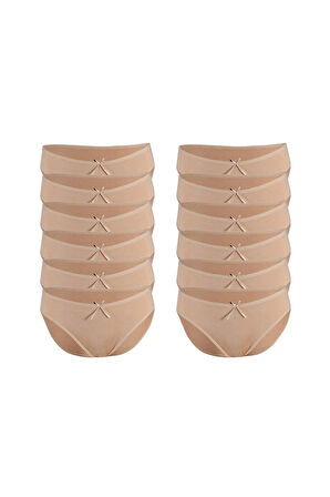 Kadın 12'li Paket Bambu Bikini Külot
