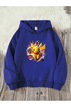 Çocuk Kapüşonlu Baskılı Sweatshirt