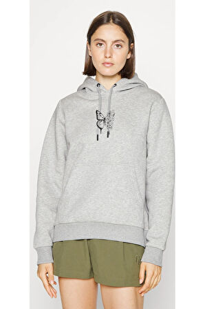 Unisex Baskılı Oversize Kapşonlu Sweatshirt