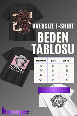 Unisex Oversize One Piece Monkey Nika Gear  Anime Baskılı  Bisiklet Yaka T-shirt