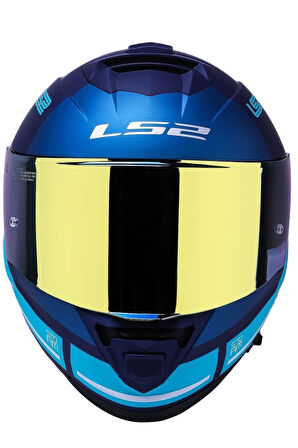 Storm 2 Slant Mat Mavi Turuncu Kask