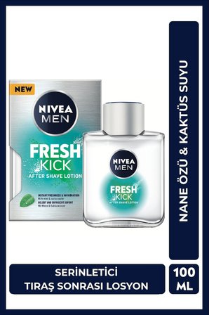 MEN Erkek Tıraş Sonrası Losyon Cool Kick Fresh 100ml, Kaktüs Suyu, Nane Özleri, Serinleten Ferahlık