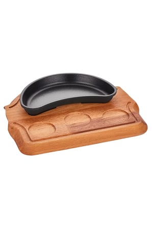 Döküm Demir Böbrek Fajita 19x10cm +nihale