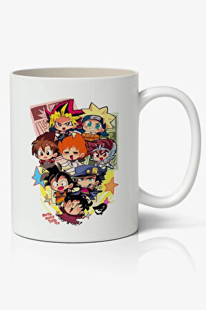Karışık Anime Karakterleri Temalı  Beyaz Kupa Bardak Arkadaşa Sevgiliye Hediye