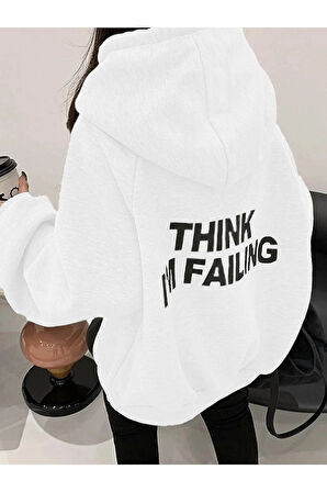 Uygunamoda Giyim Kadın Gri Oversize M'ı Baskılı Sweatshirt
