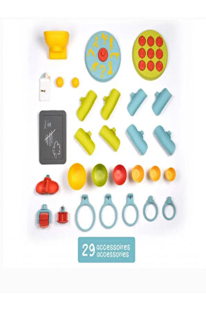 29 Aksesuarlı Çift Taraflı Aktivite Duvarı