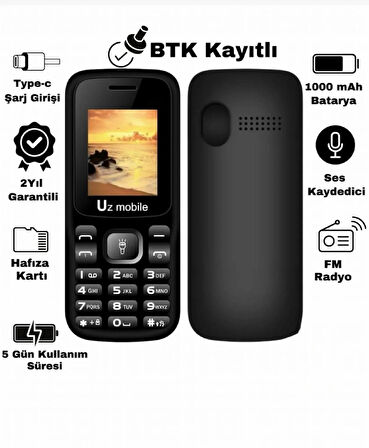 Tuşlu Cep Asker Telefonu (TÜRKİYE GARANTİLİ)