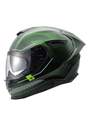 Y.100r Baron Mat Yeşil Kask