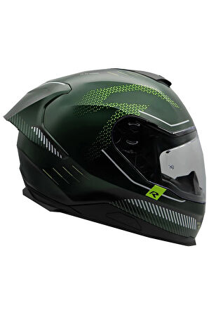 Y.100r Baron Mat Yeşil Kask