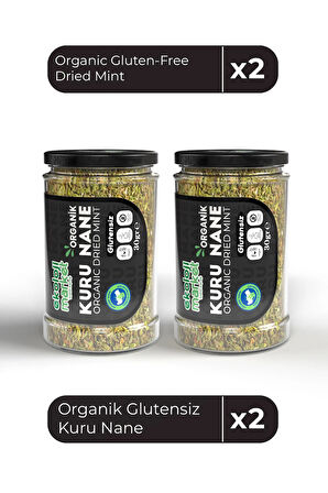 Organik Glutensiz Kuru Nane 30 Gr x2 / Organic Gluten-Free Dried Mint 30 Gr x2