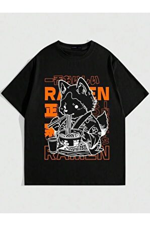 Ramen Baskılı T-shirt