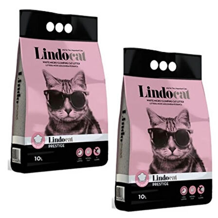 Lindocat Bebek Pudrası Kokulu İnce Taneli Kedi Kumu 10 L x 2 Adet