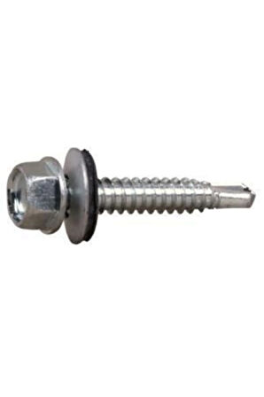 100 Adet 5,5x25 Mm Çatı Vidası Matkap Uçlu Trapez Sac Vidası Akıllı Vida