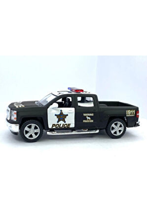 -2014 Chevrolet Silverado Polis Çek Bırak 5 Inch. Oyuncak Araba 1:46
