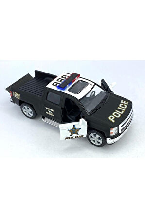 -2014 Chevrolet Silverado Polis Çek Bırak 5 Inch. Oyuncak Araba 1:46