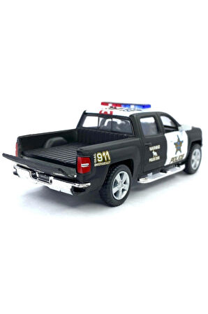 -2014 Chevrolet Silverado Polis Çek Bırak 5 Inch. Oyuncak Araba 1:46