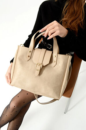 Kadın El Ve Omuz Çantası Yavrulu Suet Deri Yeni Sezon Yeni Stil Dizayn