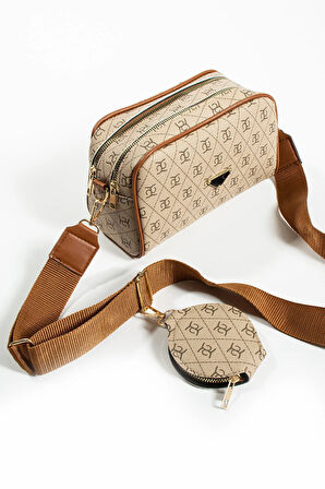 Kadın Çapraz Ayarlanabilir 2 Bölmeli  Askılı Çanta