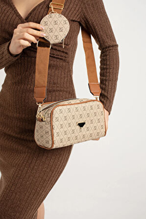 Kadın Çapraz Ayarlanabilir 2 Bölmeli  Askılı Çanta