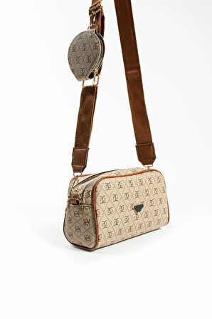 Kadın Çapraz Ayarlanabilir 2 Bölmeli  Askılı Çanta