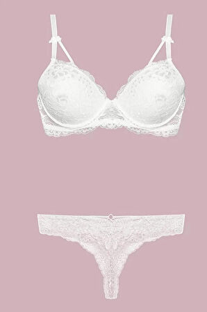 4430 İÇİ DOLU DANTELLİ  SÜTYEN TAKIMI