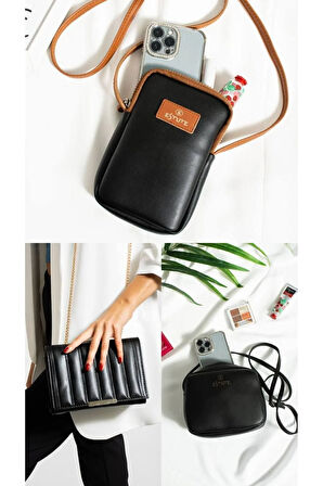 3’lü Paket Kadın Urban Çanta Omuz Çantası Zincirli Çapraz Çanta