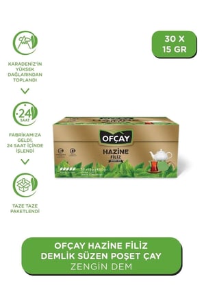 Hazine Zengindem Demlik Poşet Çay 60 Adet*15gr (2PK*30) Veya 120 Adet*8 gr (4PK*30)