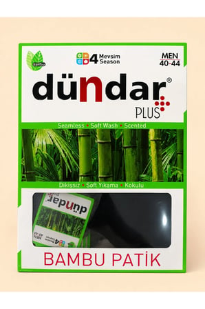 Erkek Bambu Patik Çorap 12’li Paket Siyah 40-44 Dikişsiz 4 Mevsim