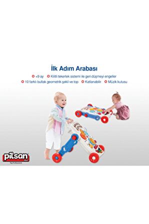 Pilsan Happy Ilk Adım Arabası Pembe