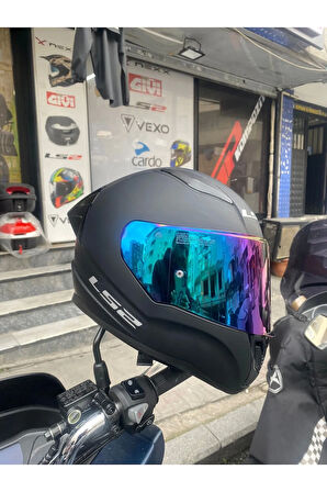 Rapıd 2 Mat Siyah Kask - Gökkuşağı Vizör Spoiler