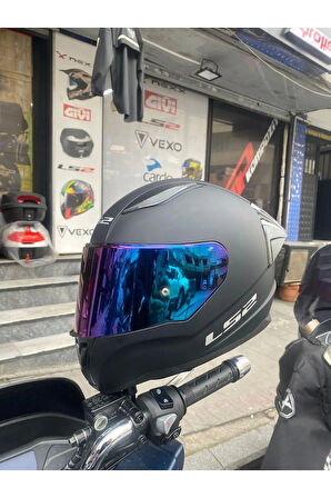 Rapıd 2 Mat Siyah Kask - Gökkuşağı Vizör Spoiler