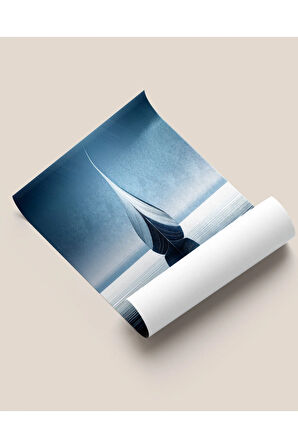 Çerçevesiz Poster Mavi Gemi