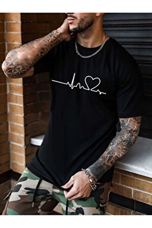 LUNAVISTA Kalp Atışı Baskılı unisex T-shirt