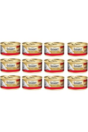 Gourmet Gold Gourmet Purina Sığır ve Parça Etli Yaş Kedi Maması 85 gr x 12 Adet CK551089