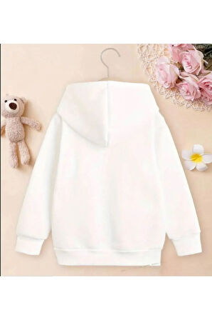 Kız Çocuk Kuromi Baskılı Kapüşonlu Sweatshirt