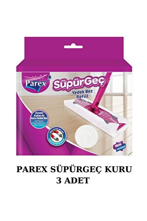 Parex Süpürgeç Yedek Bez (Kuru) 3 x 20'li