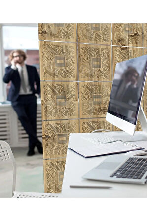 Lazer Kesim Sarkıt Paravan,Ahşap Seperatör, Panel Levha Seti Dekorasyon Ahşap Oda Bölücü çip işlemci